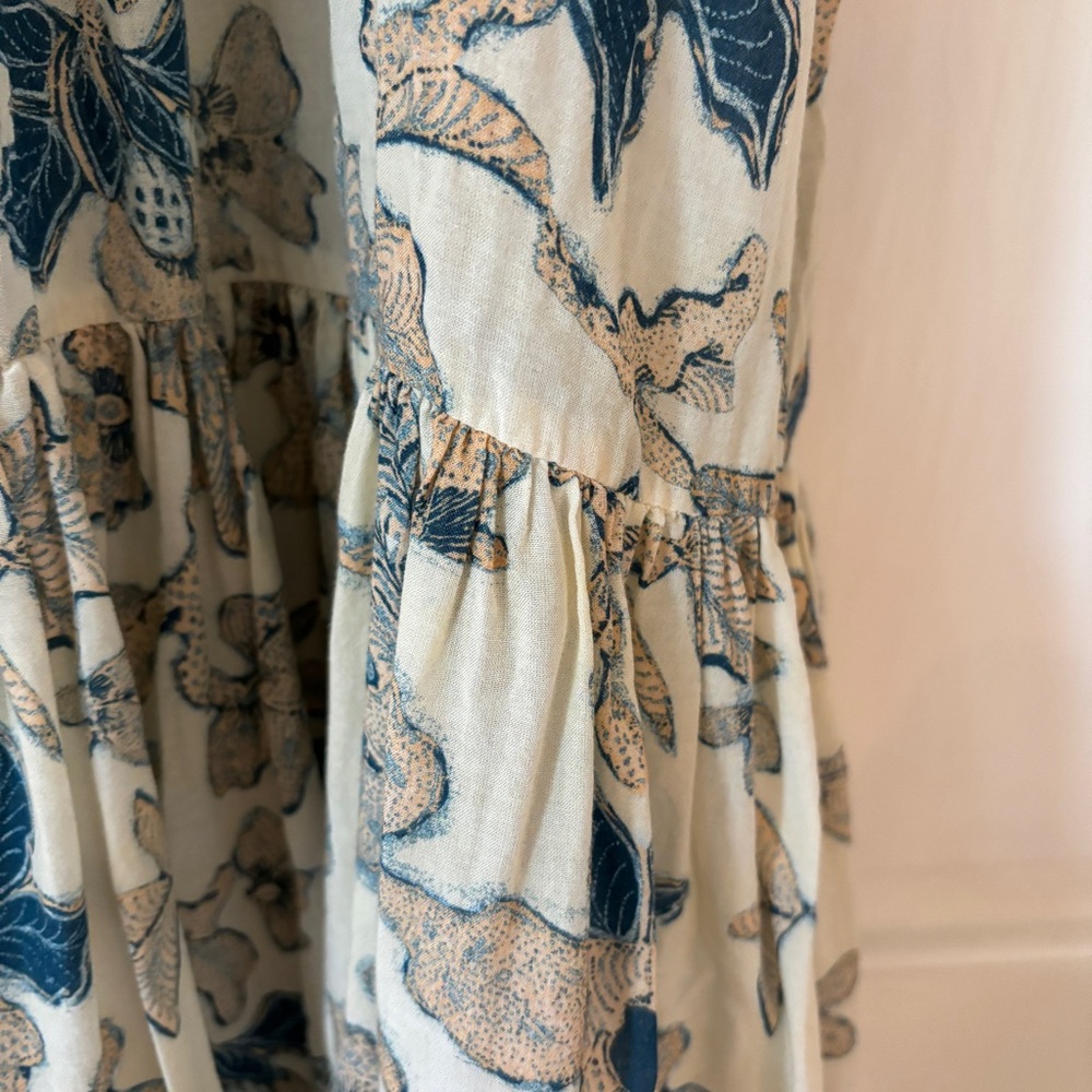 2022 Ulla‎ Johnson Cari Coverup Dress Jasmine Beach Print Size Small Resort - Picture 6 of 16